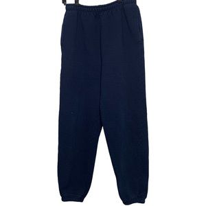 Vintage 90s PLUMA Outdoors Heavyweight Fleece Jogger Sweatpants‎ Navy Blue Sz M